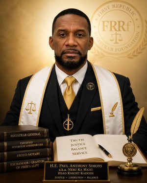 Paul Anthony Simons - Head Knight Kadosh of FRRf